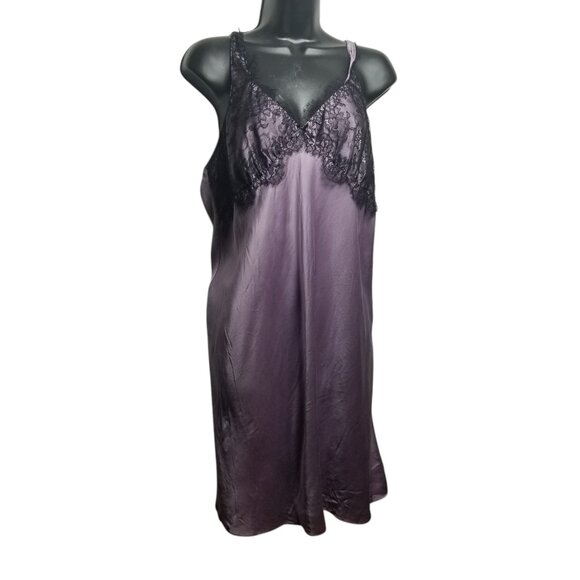 Nordstrom Purple and Black Lace Chemise - Picture 1 of 4